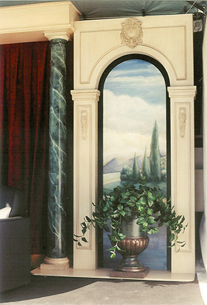 right panel with column and urn