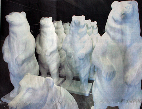 blank bears prior to painting